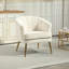 Fauteuil d'appoint en tissu avec pieds en métal doré pour chambre à coucher -1539674772