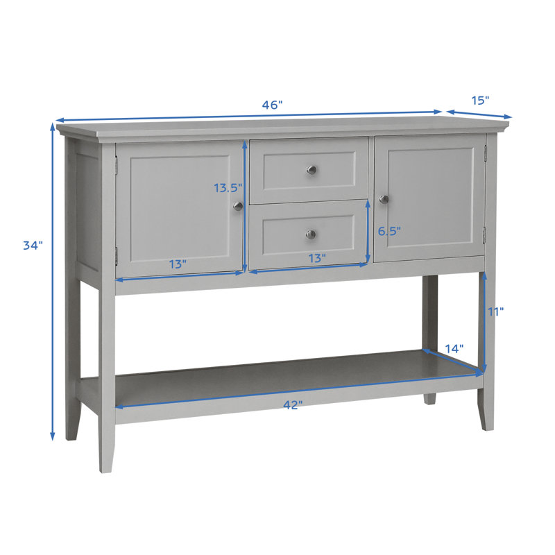 46'' Console Table, Gray