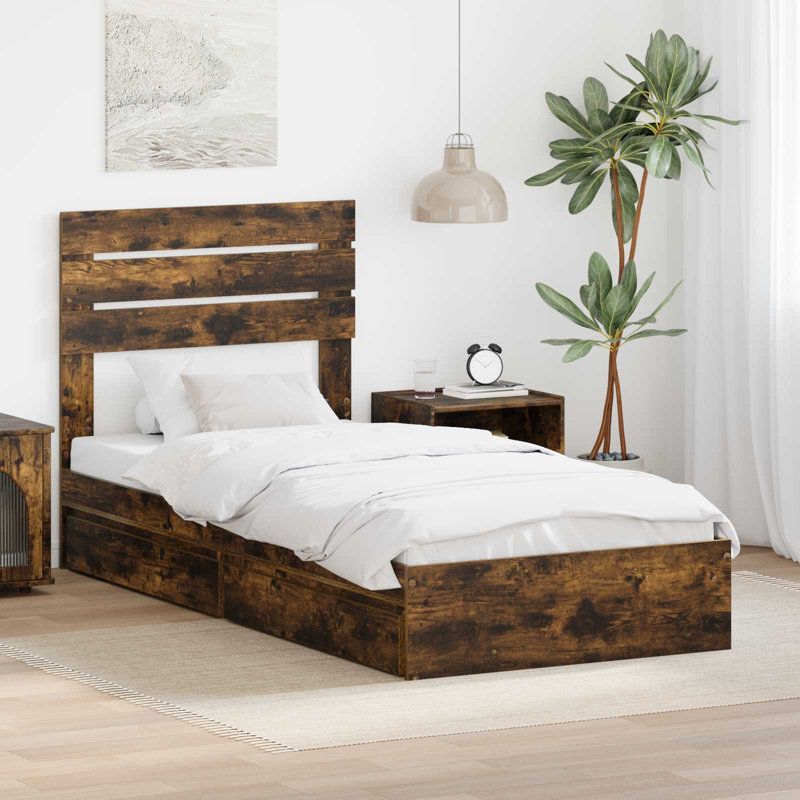 Bed Frame, Small Single (2'6), Smoked Oak