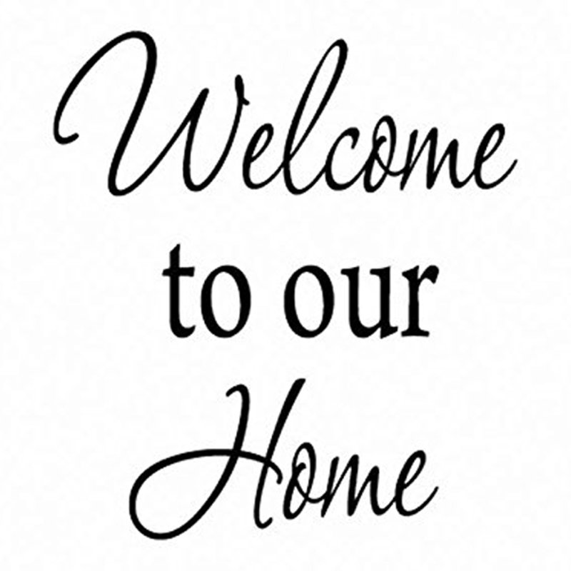 Décalcomanie murale welcome to home Drumankelly, 18 x 16