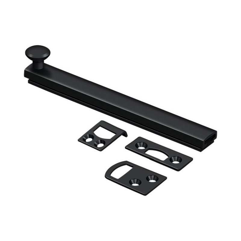 Boulon de surface 6 po Deltana 6SBCS19, vis dissimulée, HD en peinture noire, Peinture noire