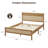 Boho Solid Wood Platform Bed Frame with Rattan Headboard and Footboard-2101495052