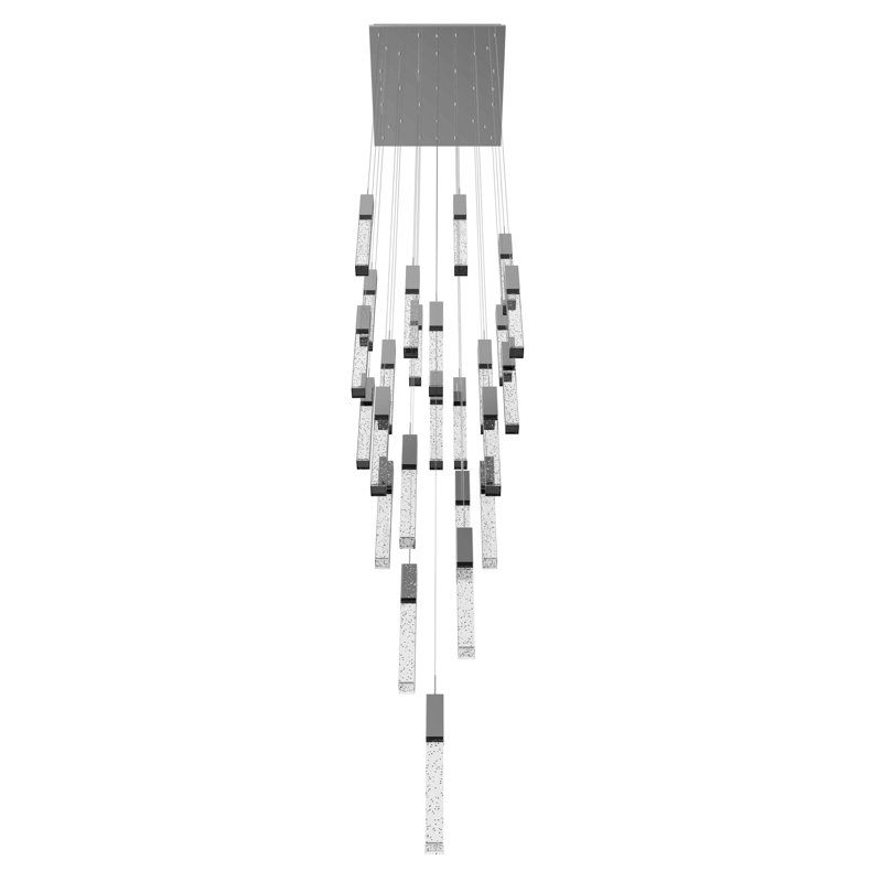 Luminaire suspendu grappe 41 lumières Original Glacier, Chrome, H 177 po x l 28 po x P 28 po