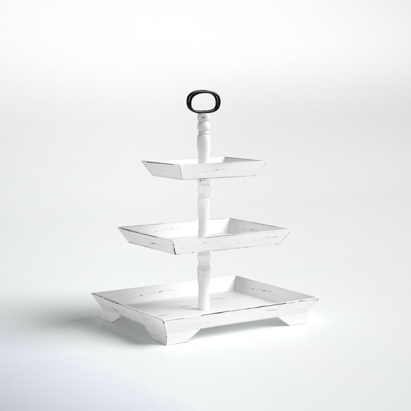Adrianna Tiered Stand, White