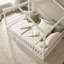 Charmant lit double en bois avec clôture pour enfants et adolescents - Blanc-845399989