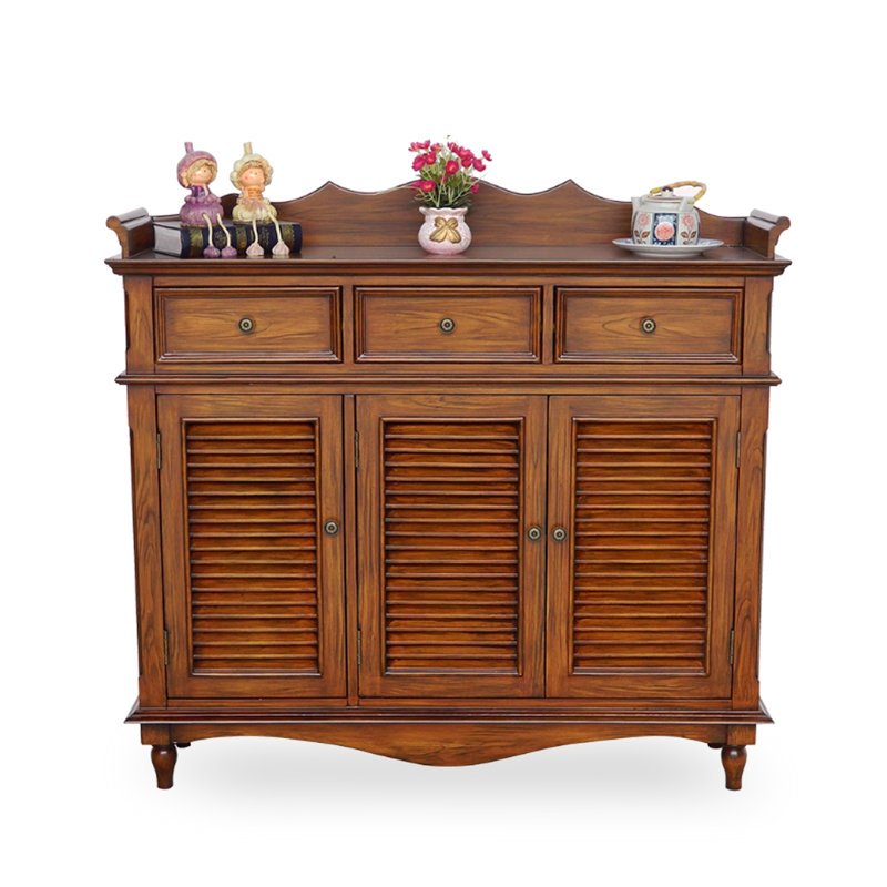 Brown Solid Wood Shoe Storage Bench