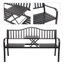 Banc de parc en métal Lisabeta
