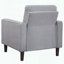 Fauteuil d'appoint compact avec ressorts ensachés et accoudoirs compacts