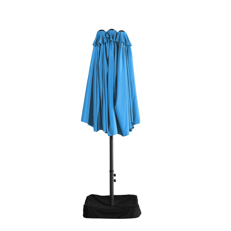 Parasol de marché 15 pi avec base, Turquoise
