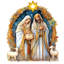 Figurine de crèche de Noël nostalgique