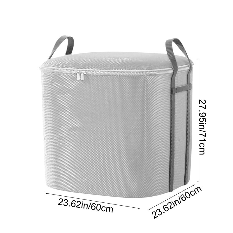  Storage Bins with Lids & Reinforced Handles, Clothes Storage Bags or Moving Packing Bags, Storage Basket Containers for Blanket, Comforter, Pillow, Bedding, L
