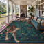 Tapis Morris Jungle à motif léopard | Résistant aux taches dans les trois sens | Dos antidérapant avec 4 bandes adhésives | Lavable à la machine-943742716-943742719