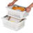 Sterilite Small Stacking Storage Basket with Comfort Grip Handles, White