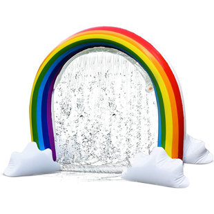 Jouet d'arrosage gonflable arc-en-ciel - Arroseurs pour enfants pour l'extérieur - Arroseur de jeu d'eau extérieur pour tout-petits - Énorme jouets colorés pour tout-petits