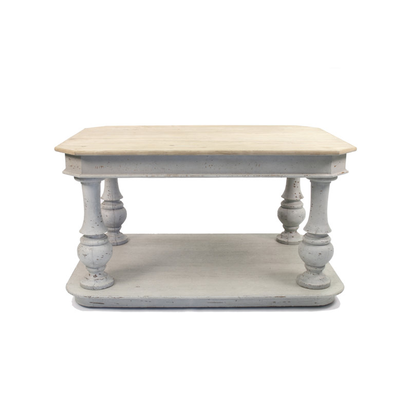 Lincoln Rectangular Poplar and Elm Coffee Table with Storage