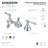 Kingston Brass Two-Handle 3-Hole Deck Mount Widespread Bathroom Faucet with Brass Pop-Up Drain-38270818