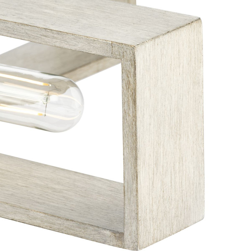 Boundary Brushed Nickel and Oak 4-Light Flush Mount