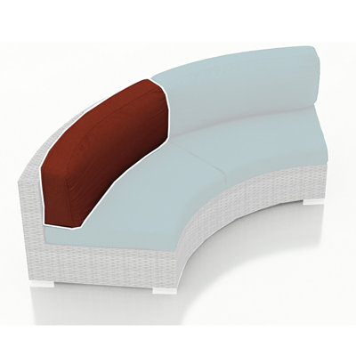 Curved Loveseat Back Cushion - Canvas Flax