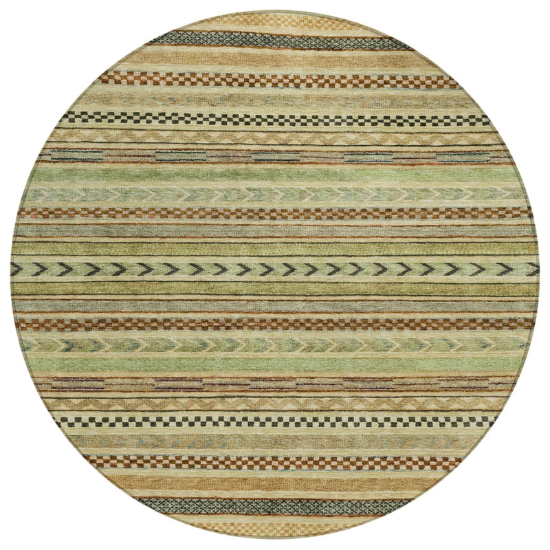 Luthyra Beige Washable Indoor-Outdoor Rug - LOOMLAN, 8' x 8'