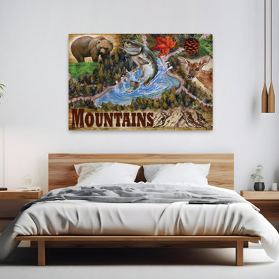 Mountains 1 Piece Wrapped Canvas Wall Art