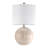 White Ceramic Table Lamp With Drum Shade