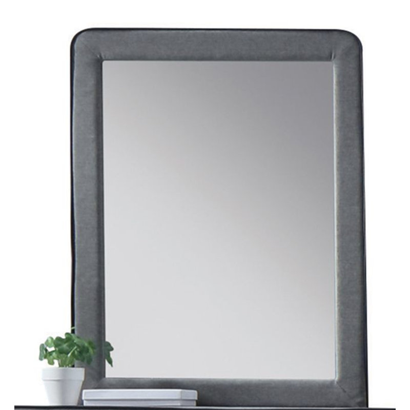 Miroir mural élégant avec garniture rembourrée Jagger