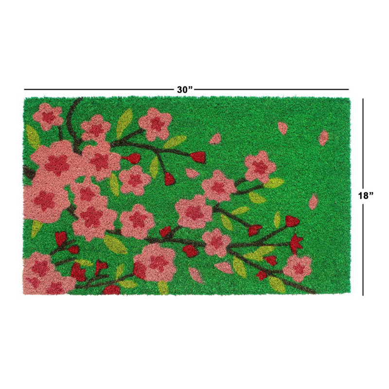 Non-Slip Floral Doormat