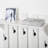 Modern style coat rack with 5 hooks and mirror-645468221