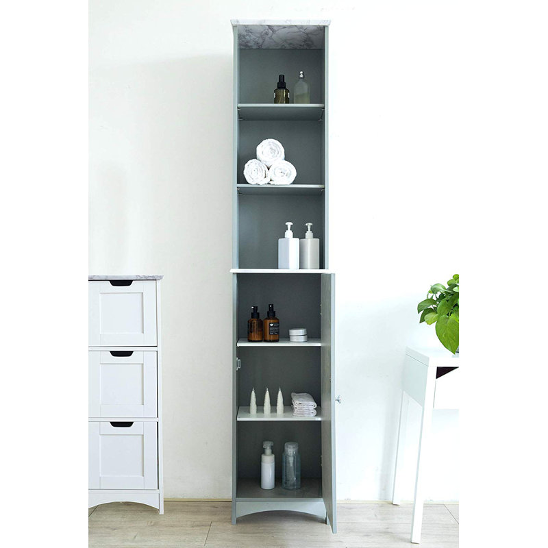 New England Linen Cabinet, Grey