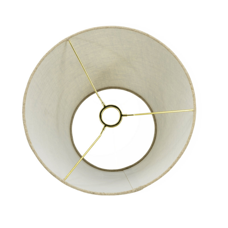 Serenity Round Ribbed Glass Lamp Base Clear Table Lamp Large Linen Shade