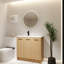 Meuble-lavabo autoportant 36 po avec lavabo en résine, armoires modulaires à deux et à une porte-129222459