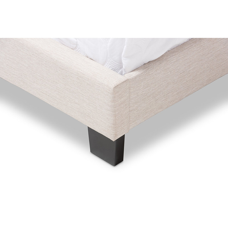 Lit tapissier standard Gardas, Beige clair, Très grand