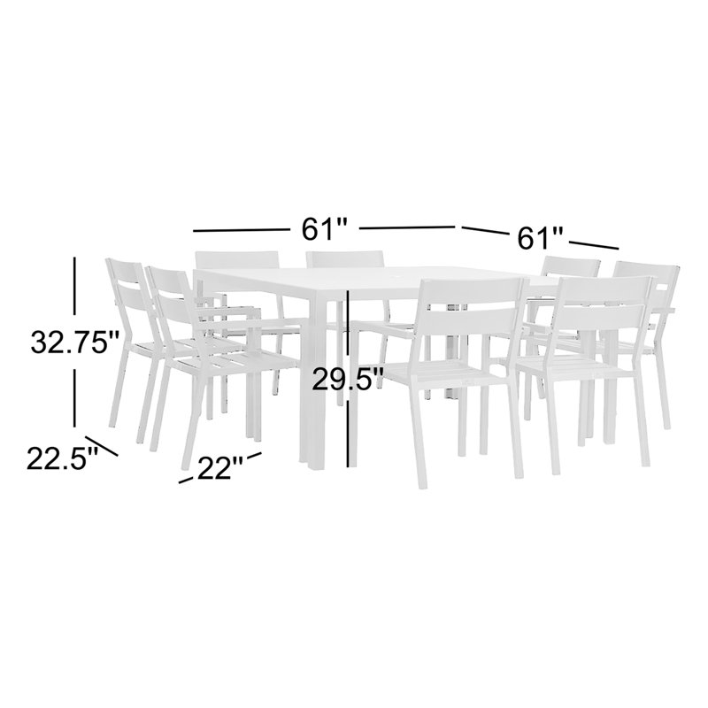 Pacifica Outdoor 9 - Piece Dining Set