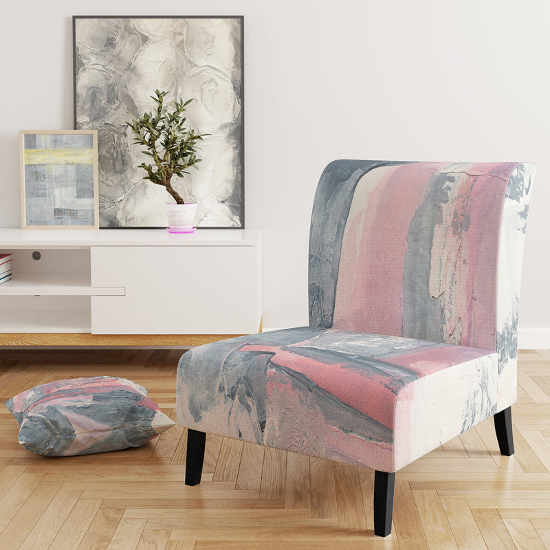 Durty Shabby Pink Blush I - Shabby Elegance Upholstered Slipper Chair
