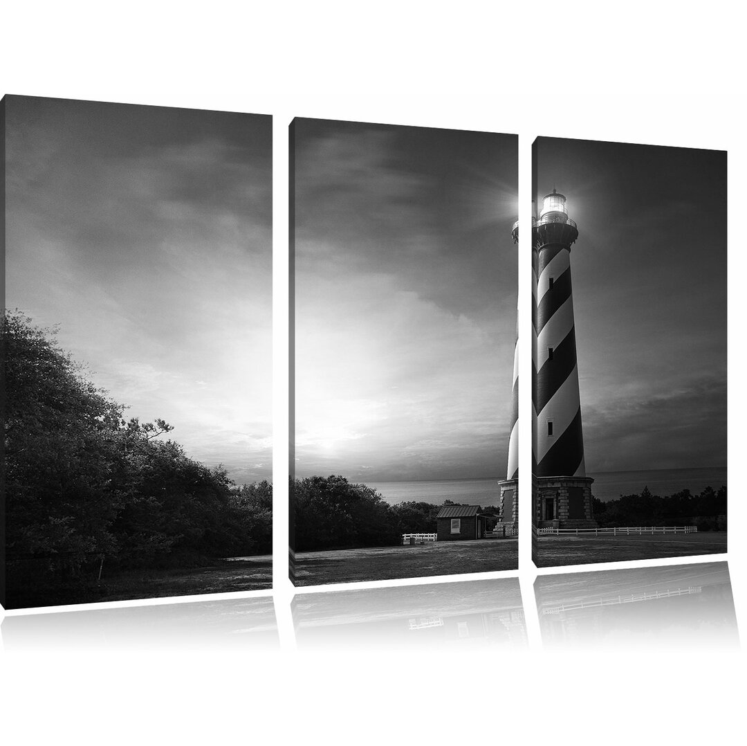 3-tlg. Leinwandbilder-Set „Cape Hatteras Leuchtturm“, Fotodruck