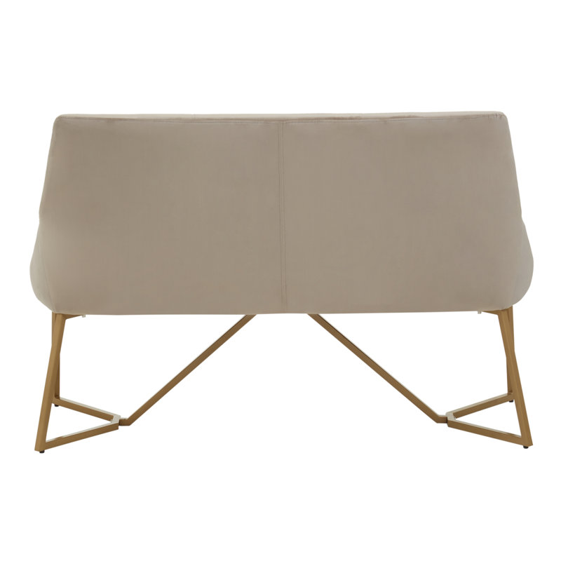 Auxter Velvet Upholstered Bench, Grey