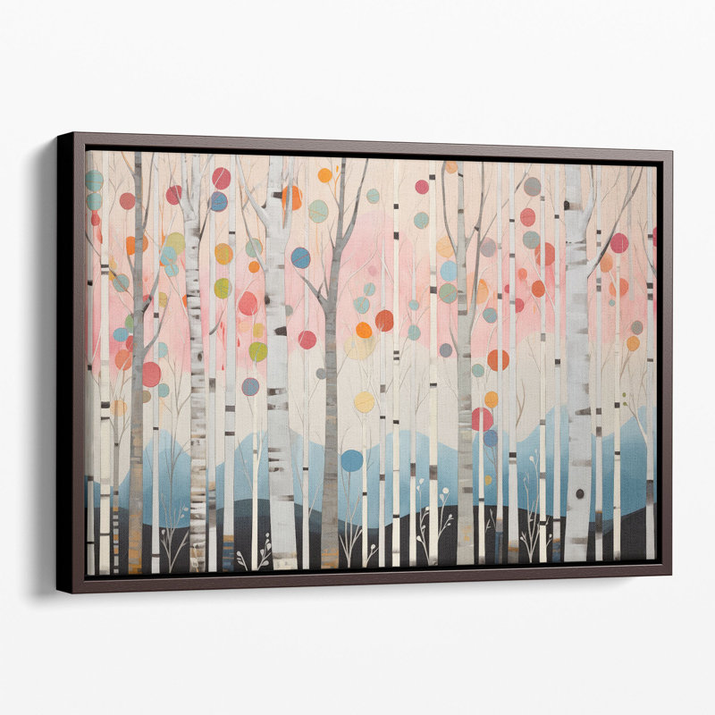 «Botanical Prints», art mural | Impressions contemporaines sur nature | Palette vibrante en bouleau