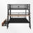 Zillah Metal Bunk Bed with Built-in Desk, Drawers and LED Light-1203376787-1166717664