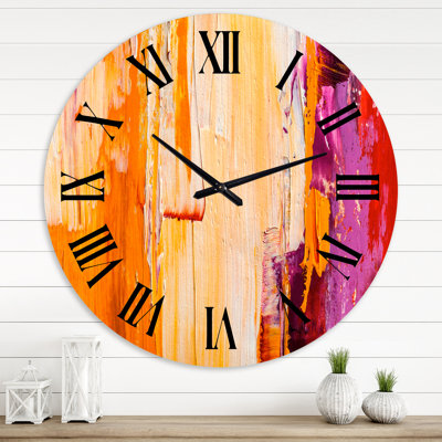 Grunge vert abstrait - horloge murale moderne