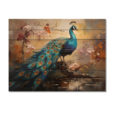Andre - Décoration murale animaux sur bois de pin naturel