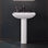 Lavabo de salle de bain mural en U blanc avec trop-plein Me By Starck