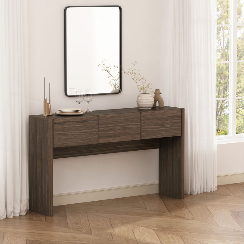 Console en noyer brun, Noyer brun