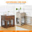 Mobilier pour cage de chien avec coussin, table en bois pour caisse de chien avec 2 tiroirs-901730305-901730304