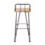 Ensemble de tabourets de bar durables en bois d'acacia et fer