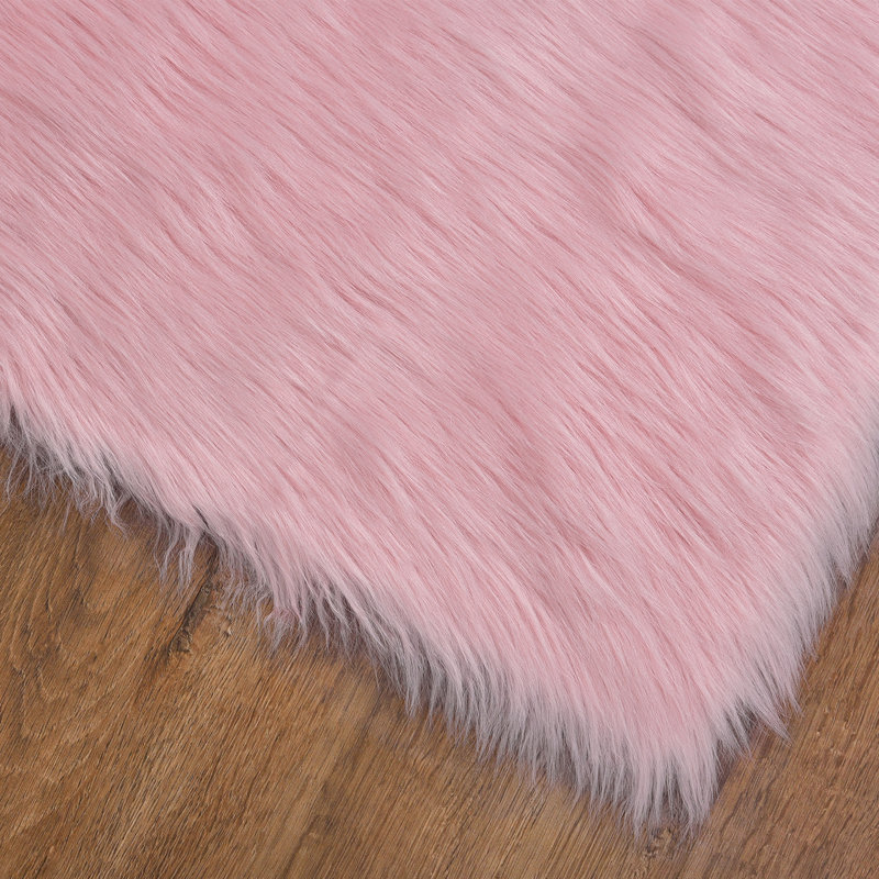 Divion Faux Sheepskin Indoor Rug, Round 3'