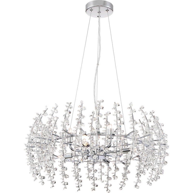 Lustre cylindrique unique à 8 lumières Viggo