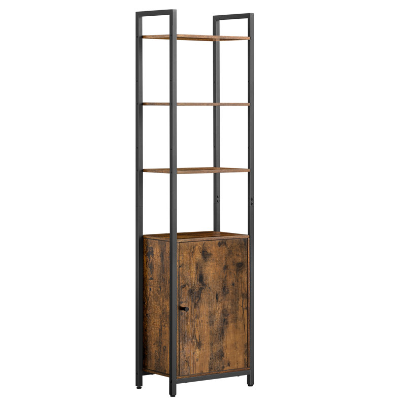 62.8‘’H Storage Bookshelf, Rustic Brown