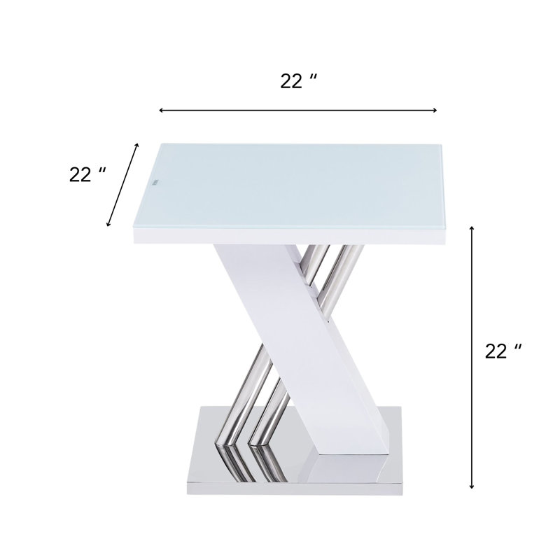 Kassaya 22'' Glass Top Console Table
