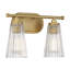 Jeanie 2 Light Ribbed Dimmable Vanity Light-289857709