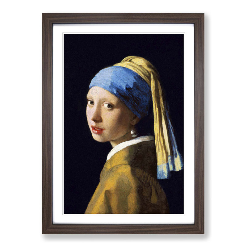 Johannes Vermeer - Single Picture Frame Painting, Walnut